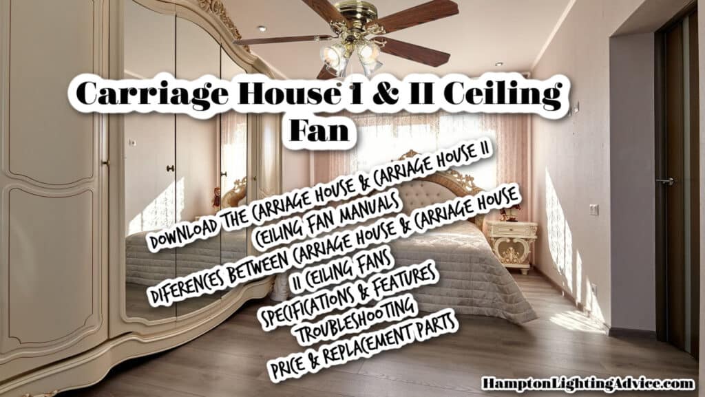 Carriage House Ceiling Fan in a Bedroom