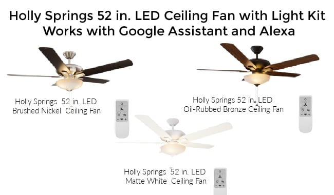 Hampton Bay Holly Springs 52 in. Works with Google Assistant and Alexa