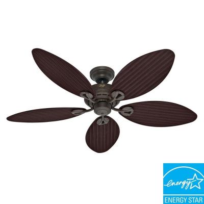 Hunter Bayview 54 in. Outdoor Provencal Gold Ceiling Fan