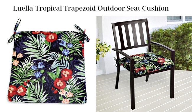 Luella Tropical Trapezoid Outdoor Seat Cushion