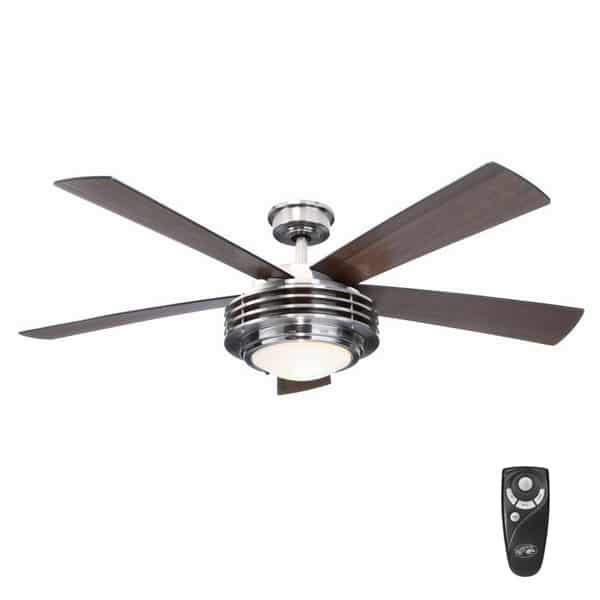 Mondrian 52 in. Indoor Brushed Nickel Ceiling Fan