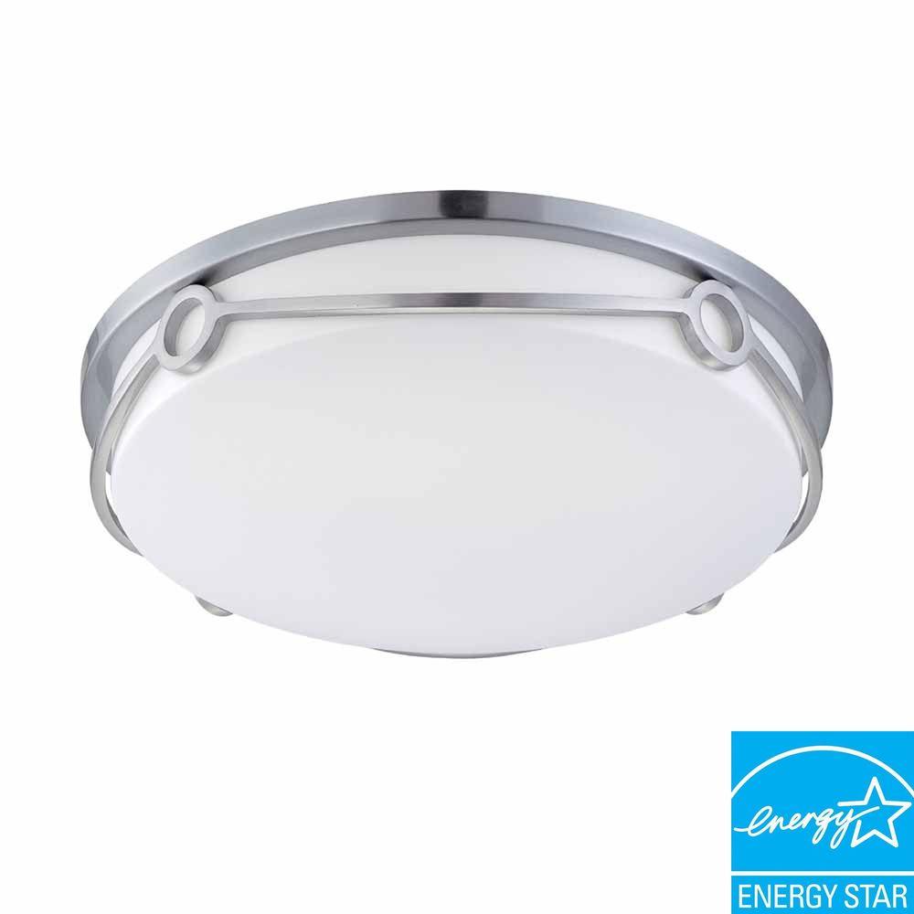 Regency 2-Light Brushed Nickel Fluorescent Flushmount