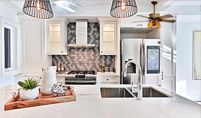 Hampton Bay Torrington Ceiling Fan in Kitchen