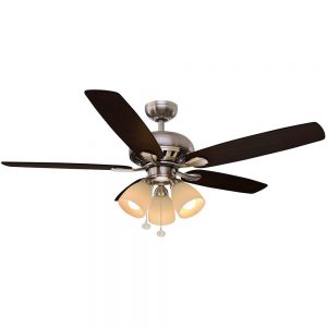 Rockport 52 in. LED Brushed Nickel Ceiling Fan